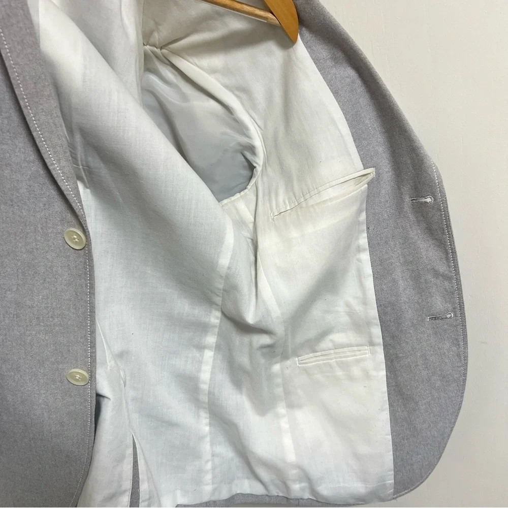 Topman Light Gray Chambray Blazer‎